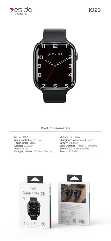Yesido IO23 | Smart Watch Multifunction Fitness Tracker