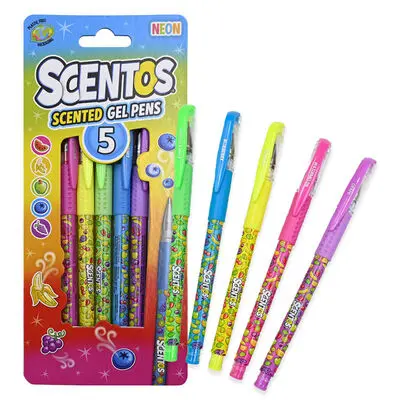 SCENTOS 8463760609166 | Гелевые ручки 5 неоновых цветов