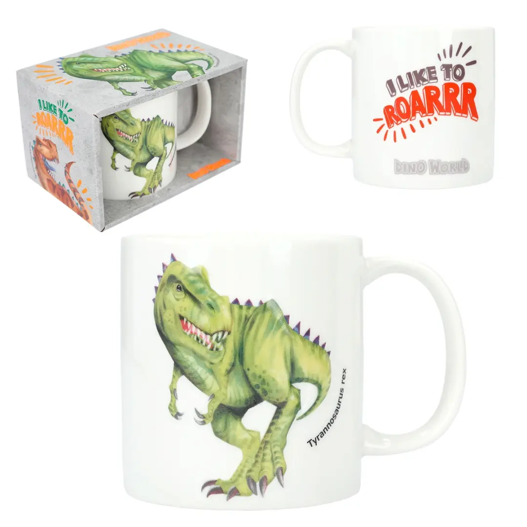 Dino World 4010070642280 | Mug Embossed T-Rex Porcelain 250 ml
