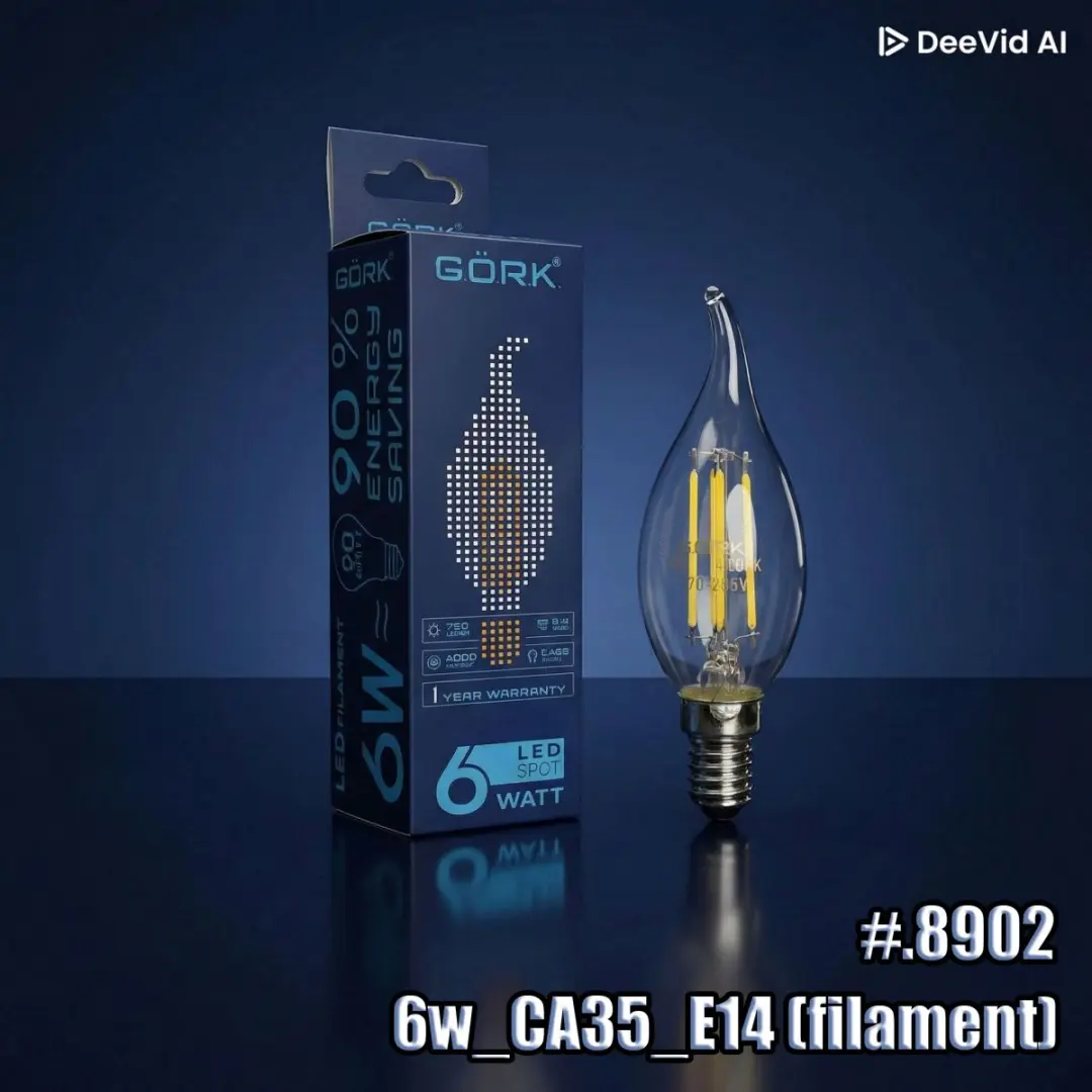 GÖRK 6912345678902 | LED Lamp E14 6W 4000K Filament