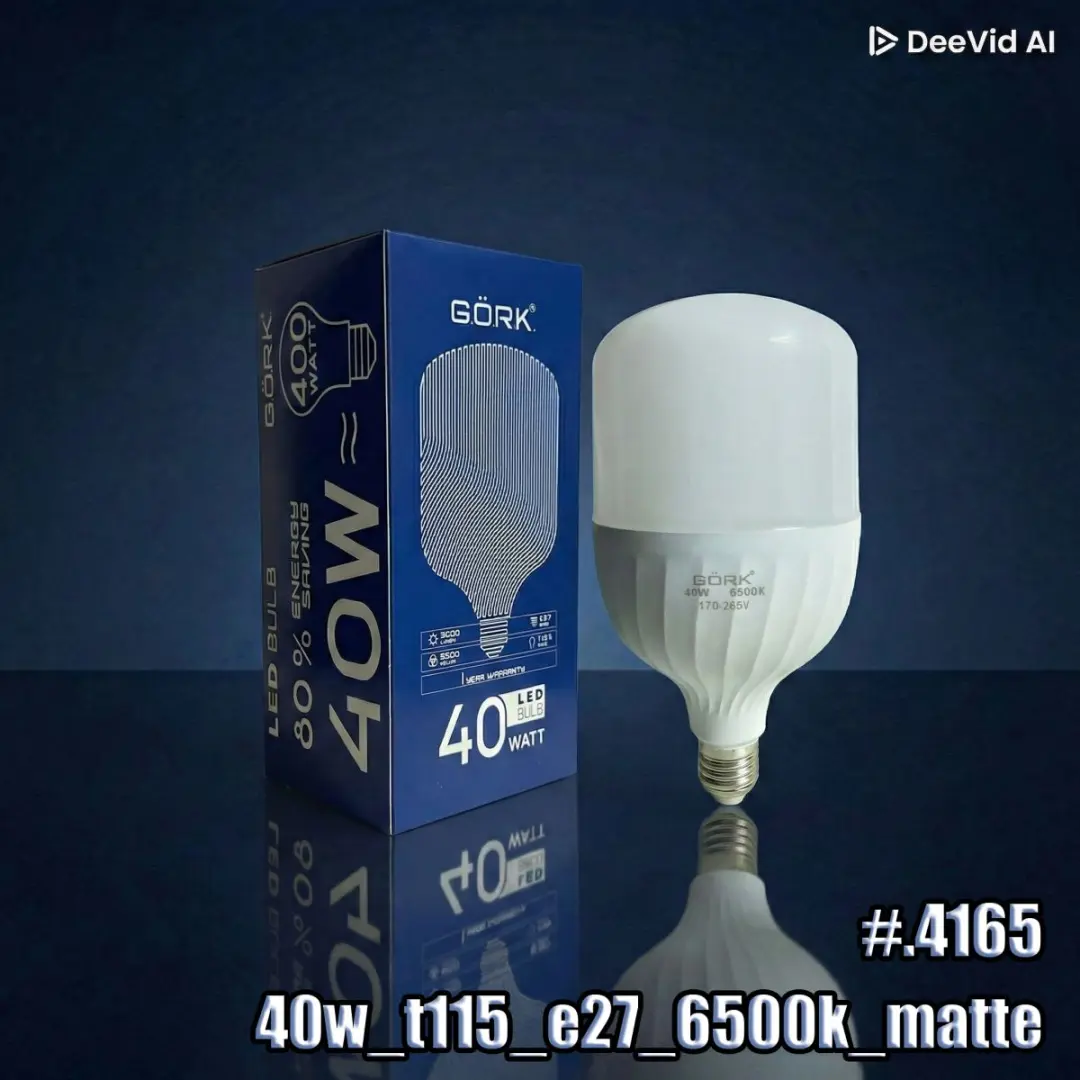 GÖRK 6898246254165 | LED лампа E27 40Вт 6500K Матовая