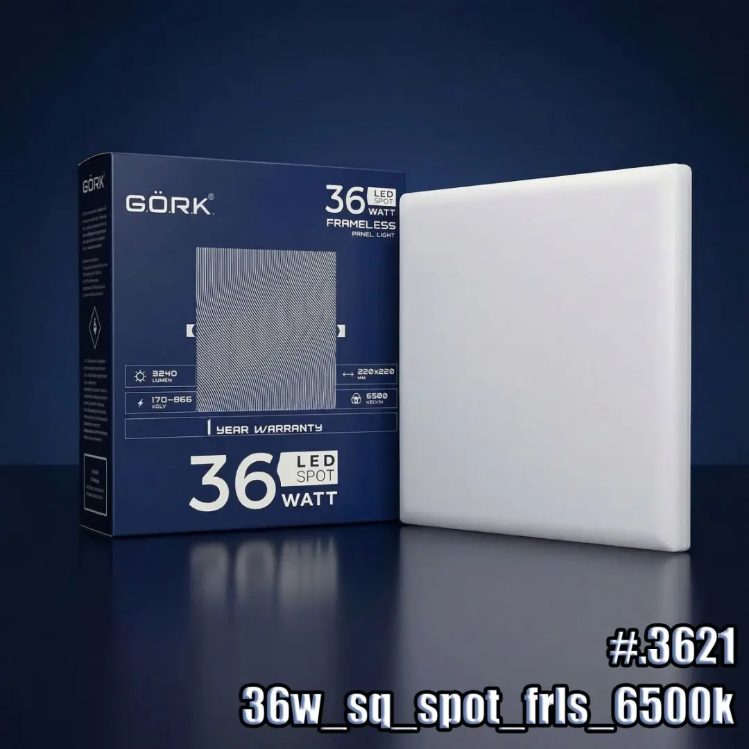 GÖRK 6548725633621 | Kvadrat LED spot 36W 6500K