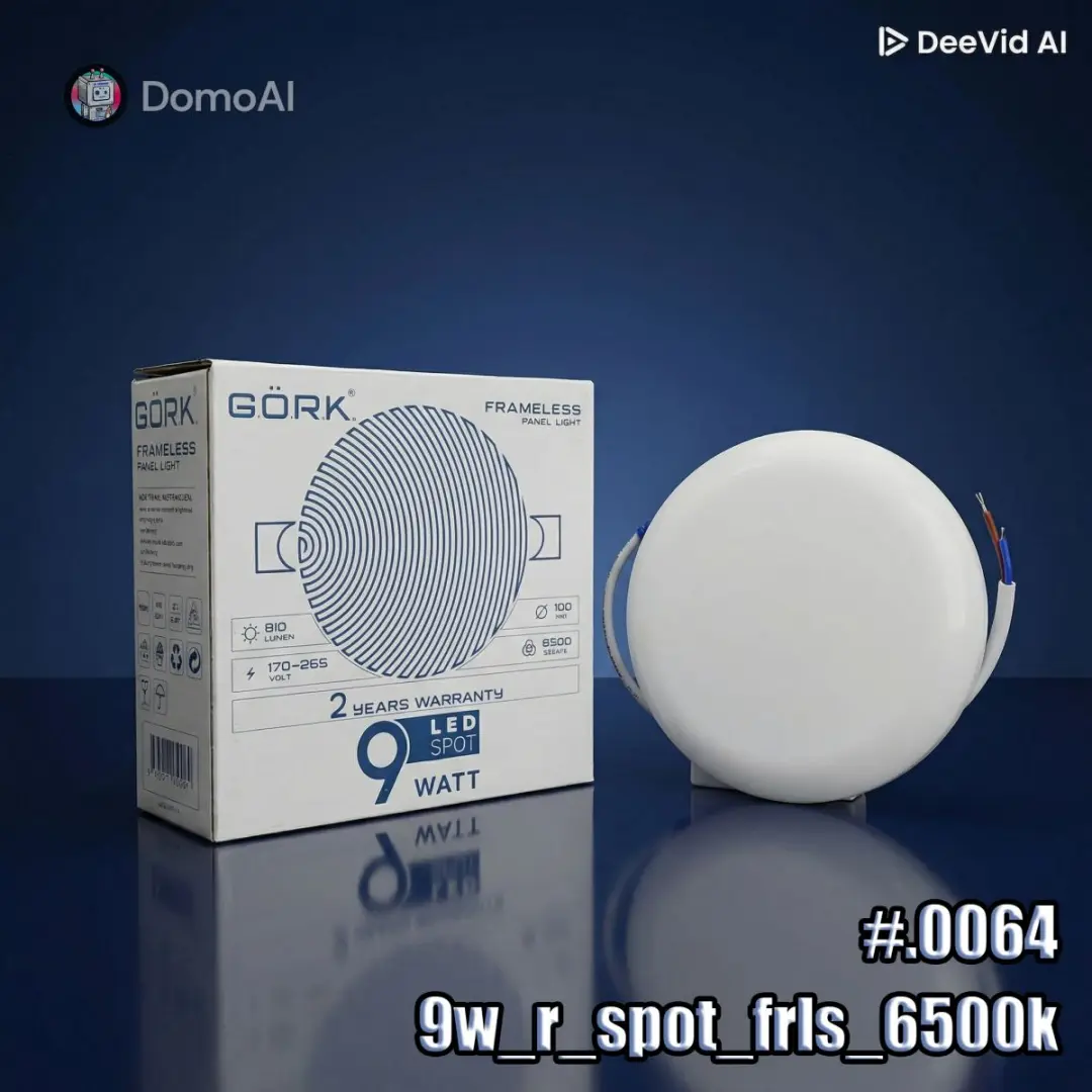 GÖRK 6900003398835 | Tegelek LED Panel Çyrasy 9W 6500K Ak