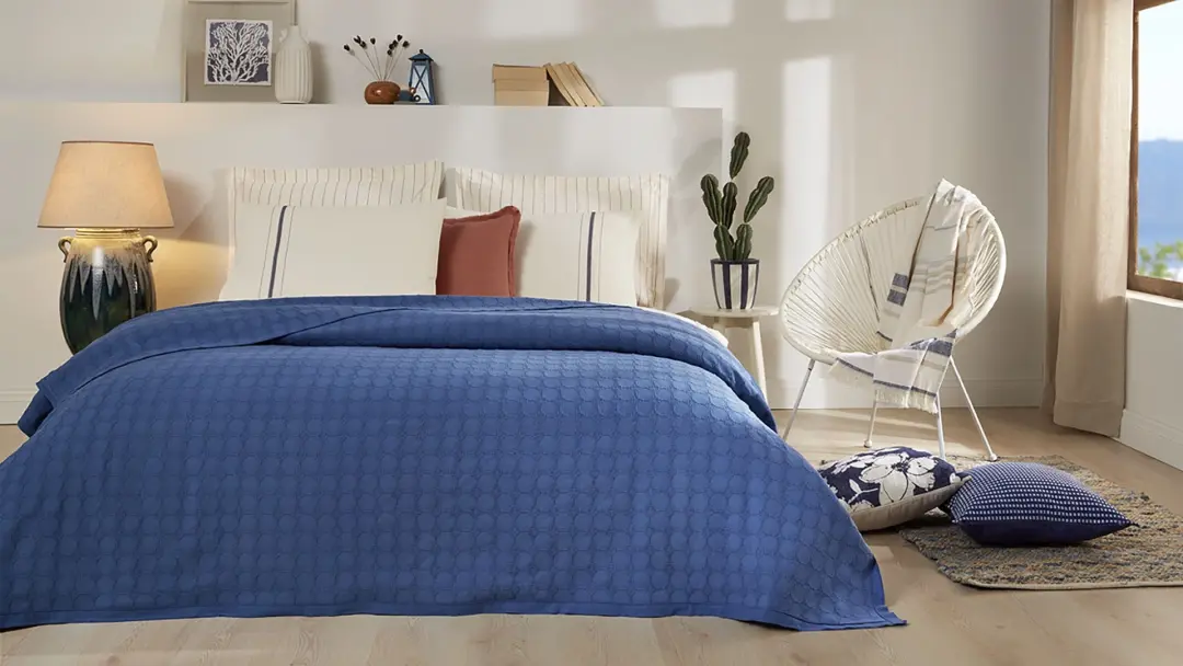 RIGEL 3400001902 | Iki Adamlyk Düşek Örtügi Gök