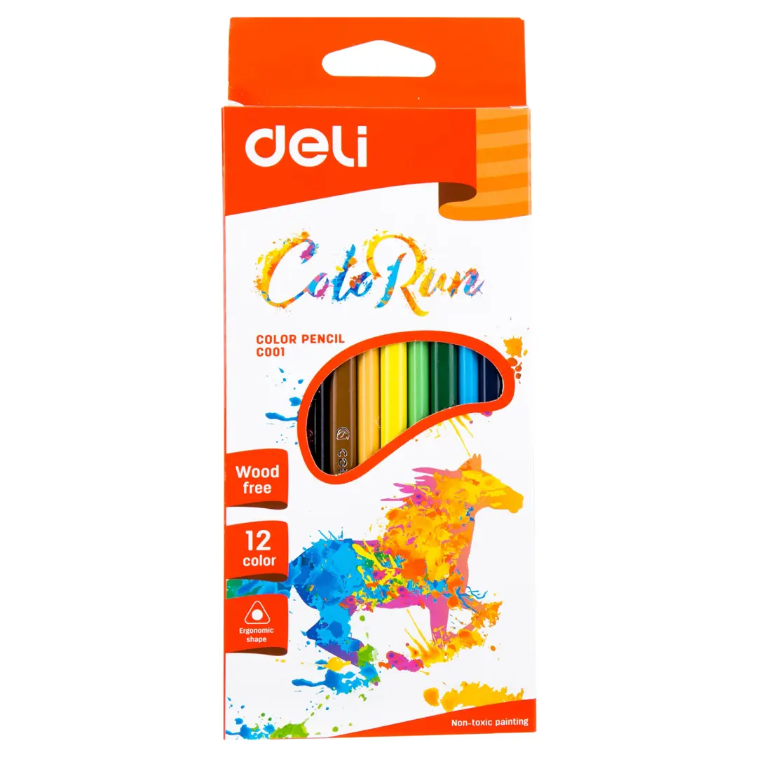 Deli C00100 | Color Pencils 12-Color Set