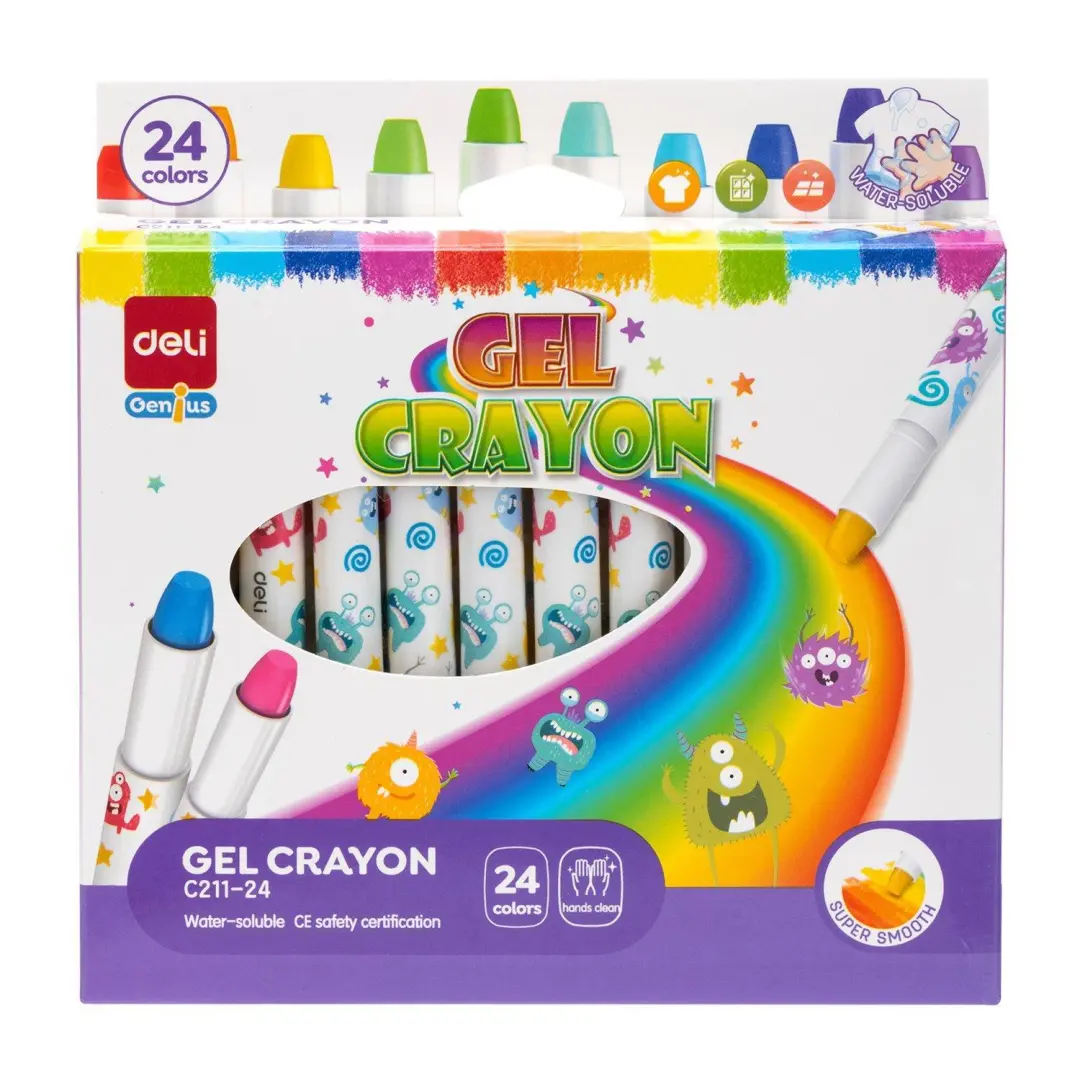 Deli C211-24 | Gel Crayon Set 24 Colors