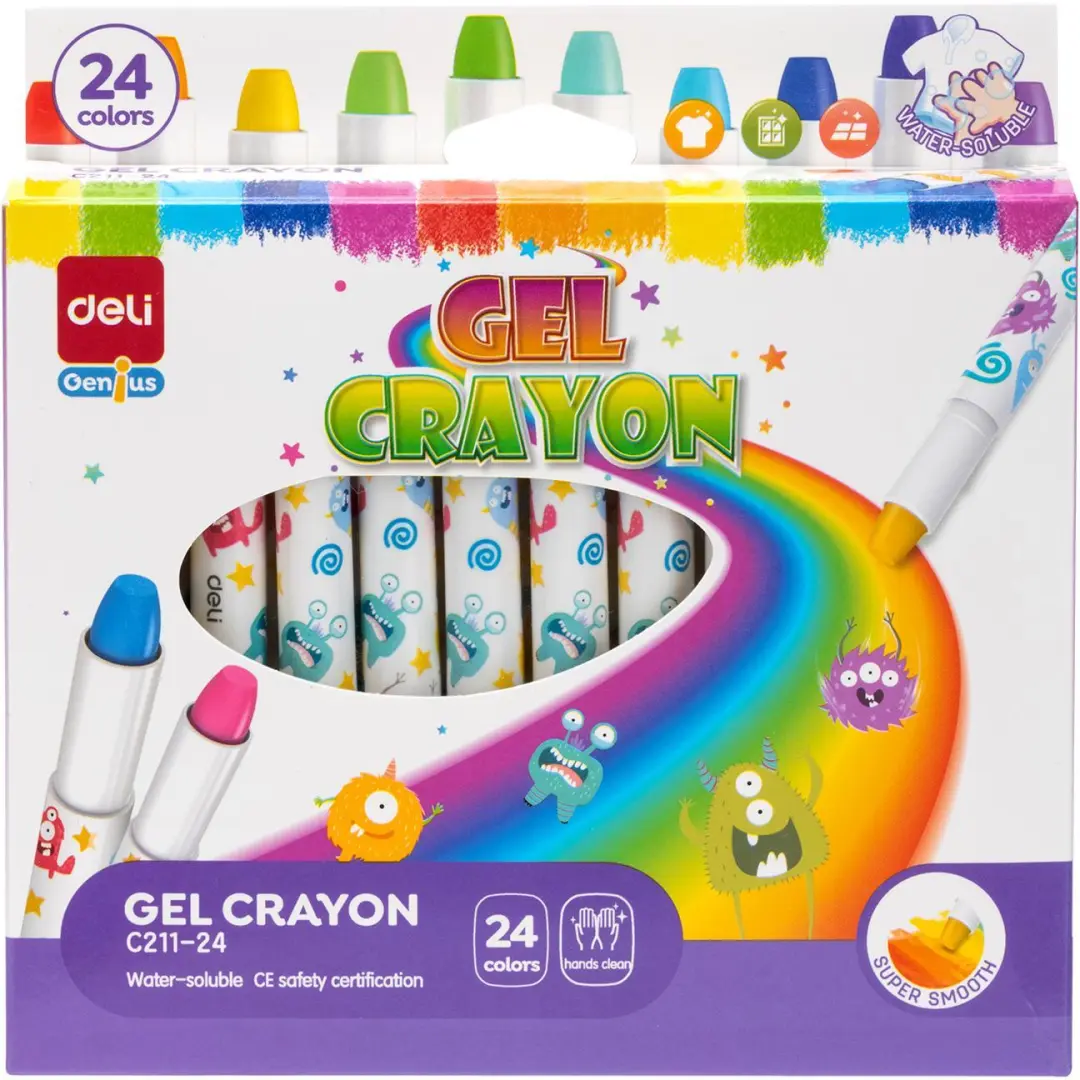 Deli C211-24 | Gel Crayon Set 24 Colors