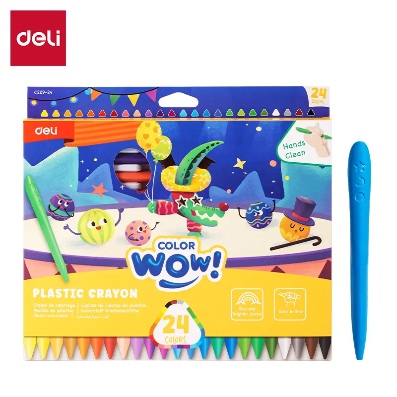 Deli C229-24 | Plastik galam toplumy 24 reňk