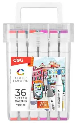 Deli No.70802-24 | Sketch Markers 24 Color Set