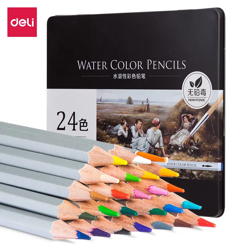 Deli No.6521 | Water Color Pencil Set 24 Colors