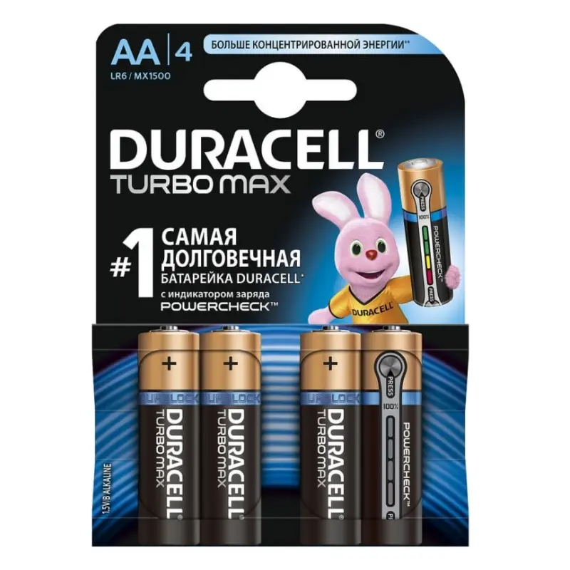 Duracell Turbo Max LR6/MN1500 | AA щелочные батарейки 4 шт.