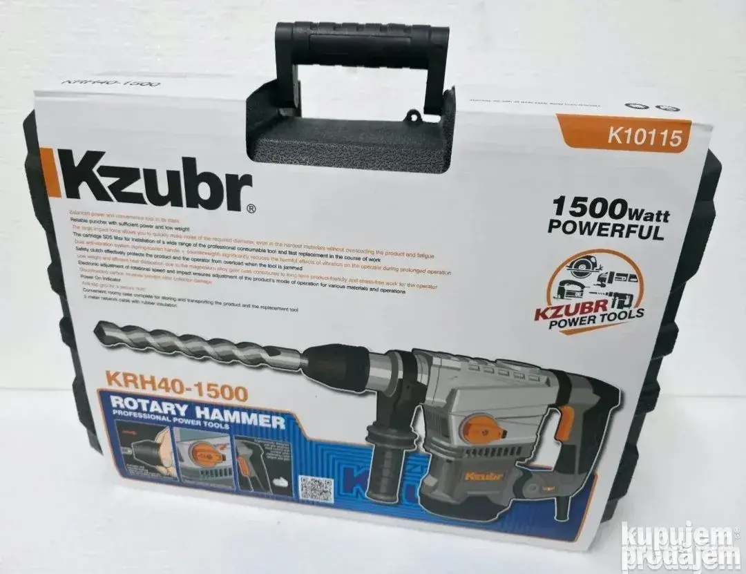 Kzubr KRH40-1500 | Rotary Hammer 1500W SDS-Max