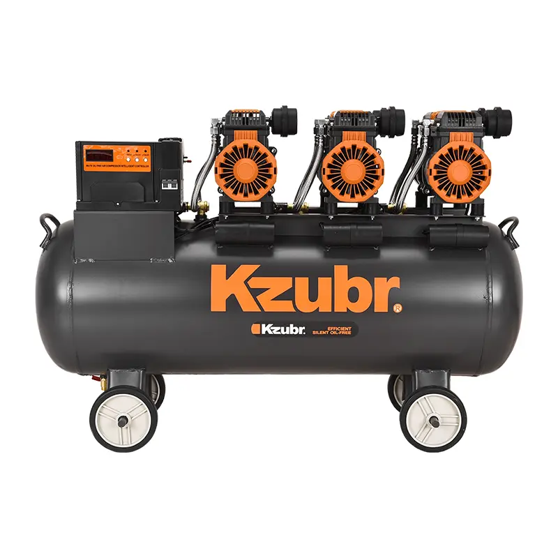 Kzubr KAC-100L | Безмасляный компрессор 3x1350Вт 100л ресивер