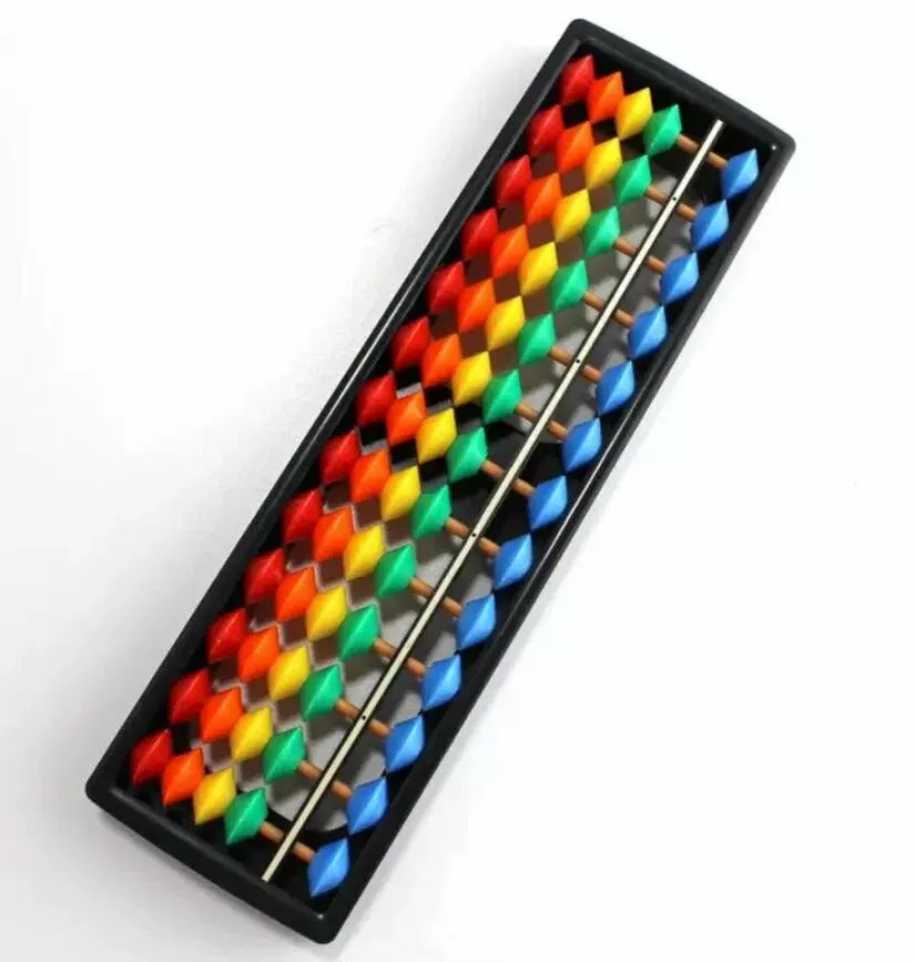 Abacus | Counting Frame Black with Colorful Beads