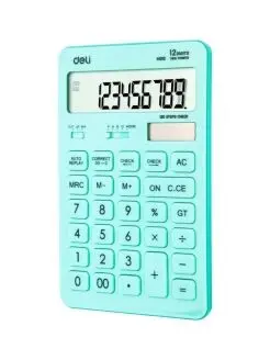 Deli M01531 | Калькулятор 12 разрядов 120 шагов проверки синий