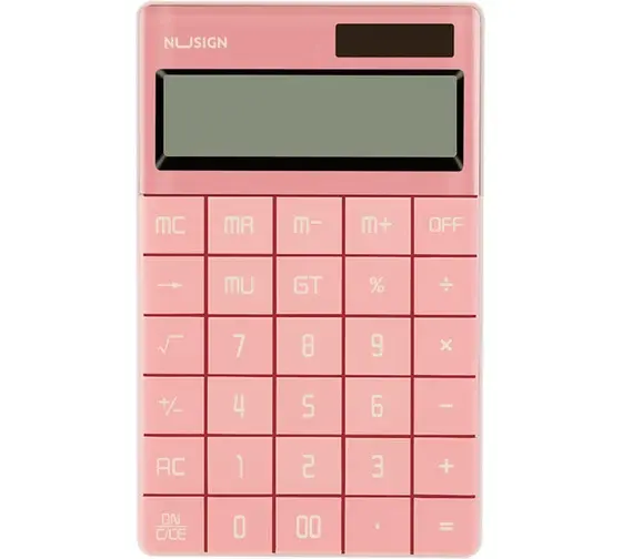 Deli NS041 | Calculator Pink Compact Office Model