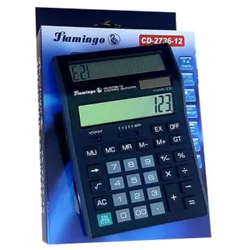 Flamingo CD-2736-12 | Stol Kalkulýatory 12 Belgili Displeý