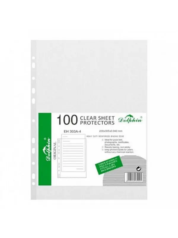 Dolphin EH303A | Папка для файлов A4 полипропилен 100 шт