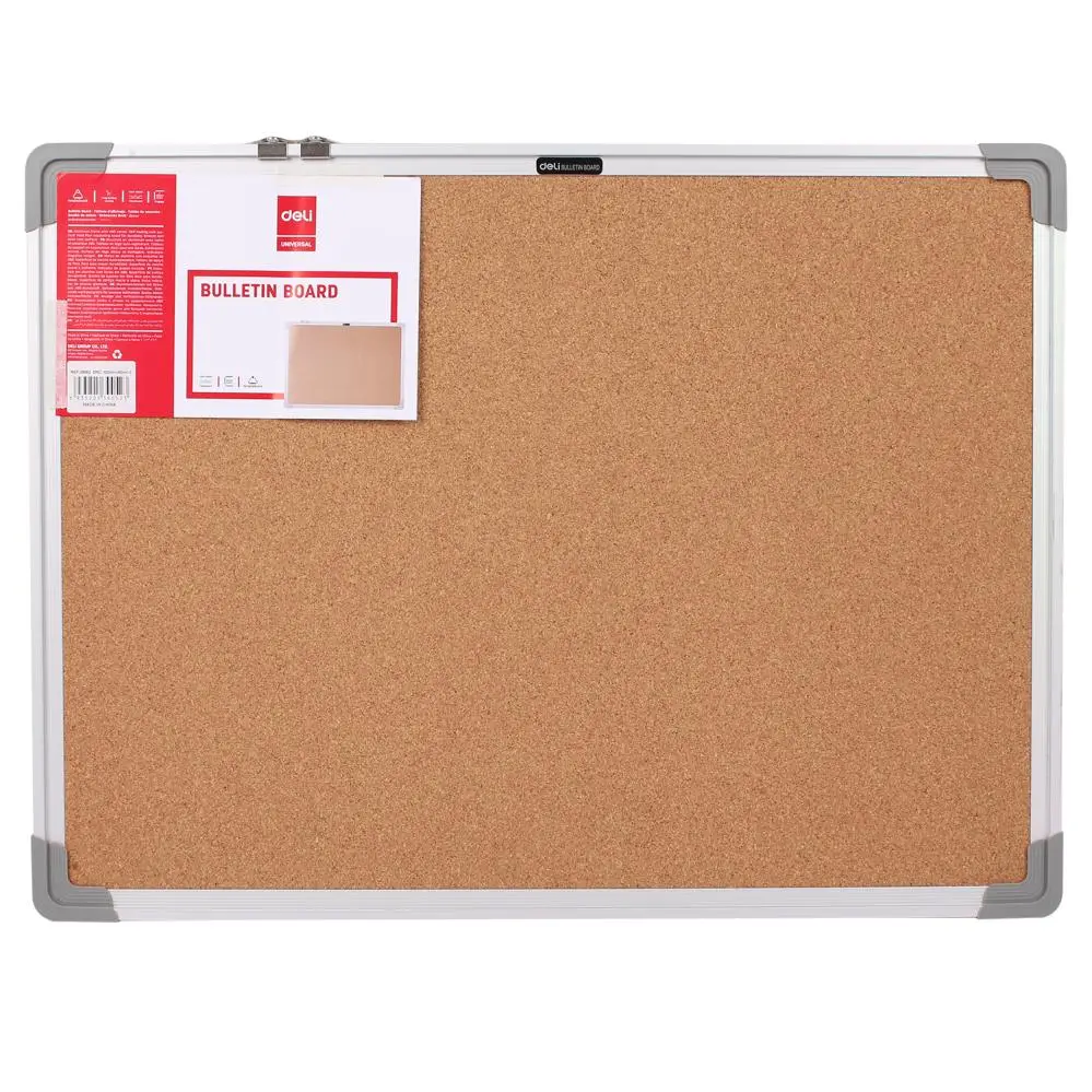 Deli 39052 | Cork Notice Board 45x60 cm Aluminum Frame