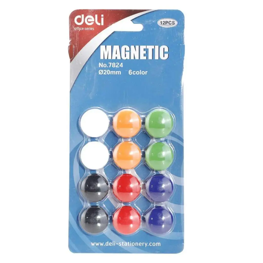 Deli 7824 | Magnetic Button Set 20mm 6 Colors