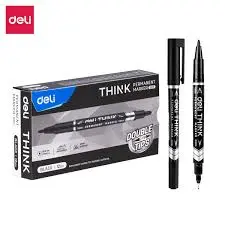 Deli U211-BK | Gara uzak möhletli Marker 0.5mm/1.0mm