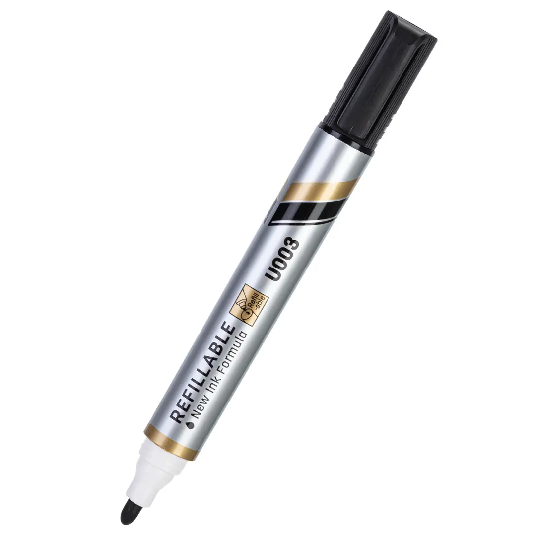 Deli EU00320 | Refillable Dry Erase Marker Black 2.0mm