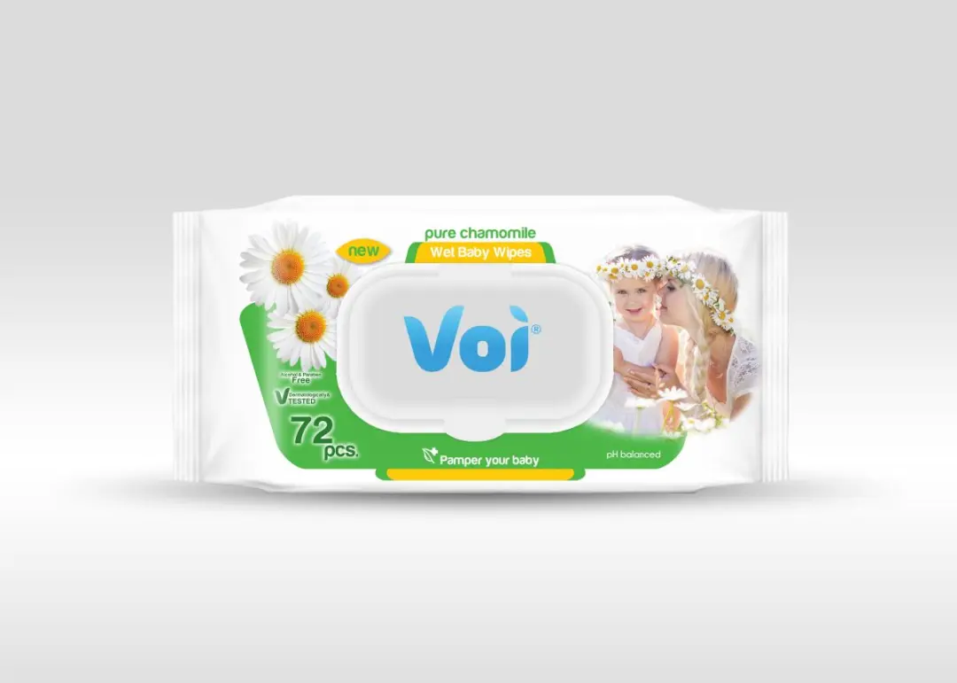 VOI SML-W001F | Детские влажные салфетки Pure Chamomile 72 шт