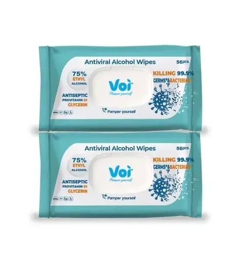 VOI SML-W021 | Antiviral Alcohol Wet Wipes 56 pcs