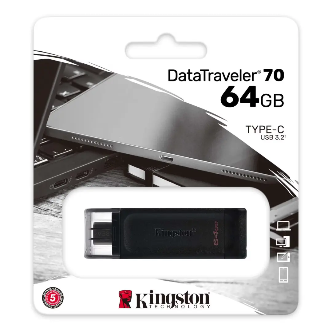 Kingston DT70/64GB | USB-C Flash Drive 64GB USB 3.2 Gen 1