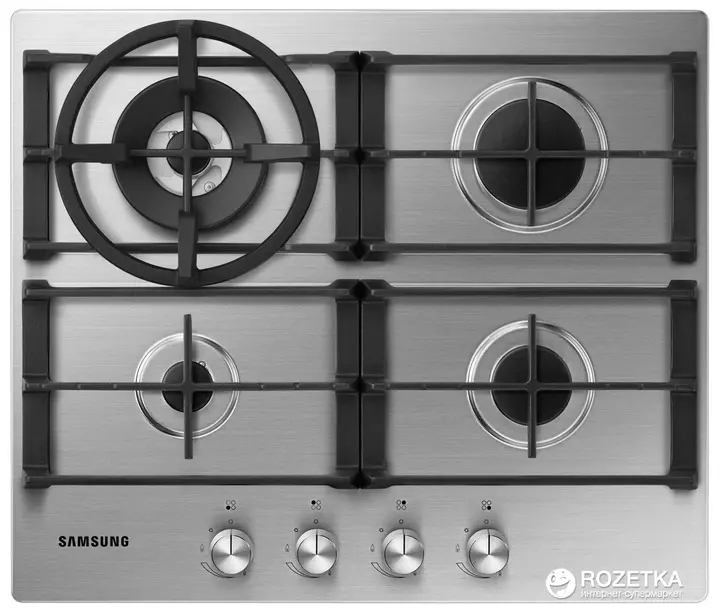 Samsung NA64H3030BS/WT | Gaz plita 4 ojak poslamaýan polat