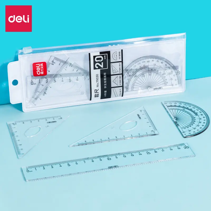 Deli No.79530 | Çyzgyçlar nabory 20sm 4sany