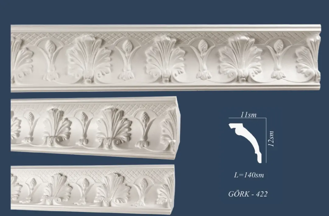 gork-422 | Decorative Cornice 140x11cm Premium Profile