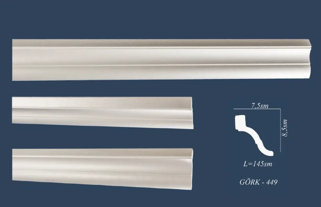 gork-449 | bezegli karniz 145x8.5sm berk kompozit
