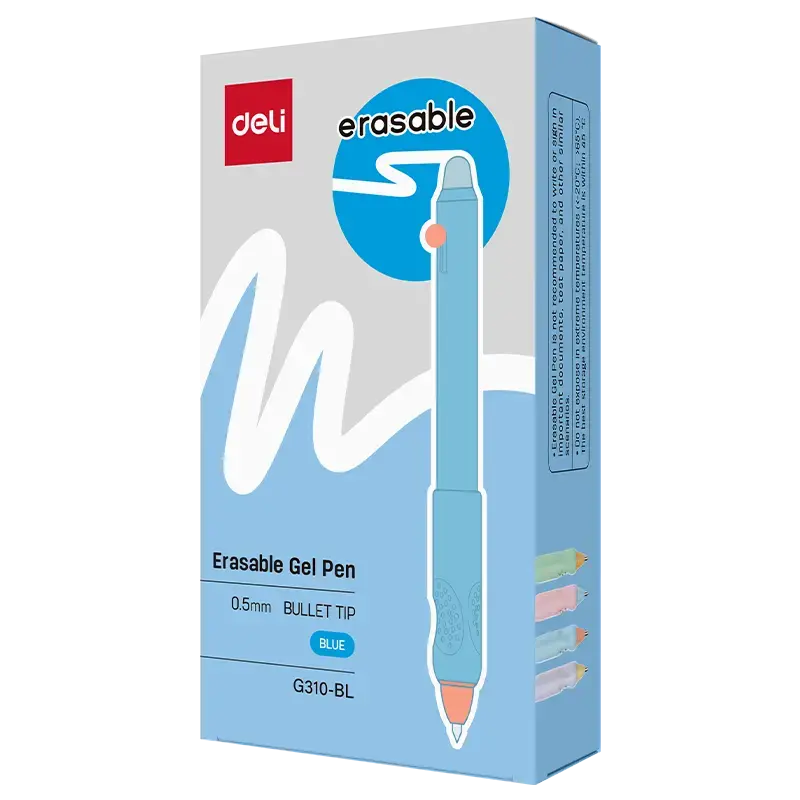 Deli G310-BL | Öçürip bolýan gel ruçkasy 0.5mm