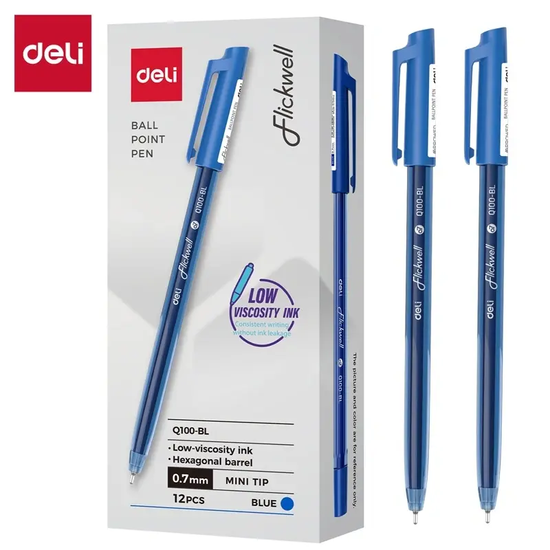 Deli Q100-BL | Ball Point Pen 0.7 mm Smooth Writing