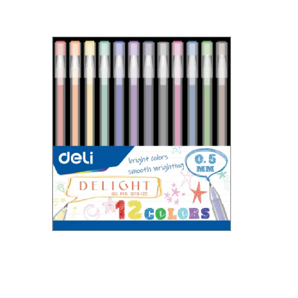 Deli No.G119-12c | Gel Color Pen Set 12 Colors