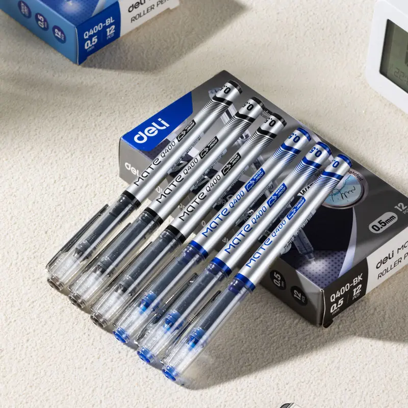 Deli Q400-BL | Gök ruller ruçka 0,5mm 12 sanylyk bukja