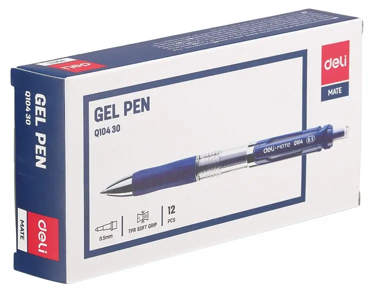 Deli Q10430 | Gel ruçka 0,5 mm takyk ýazuw üçin