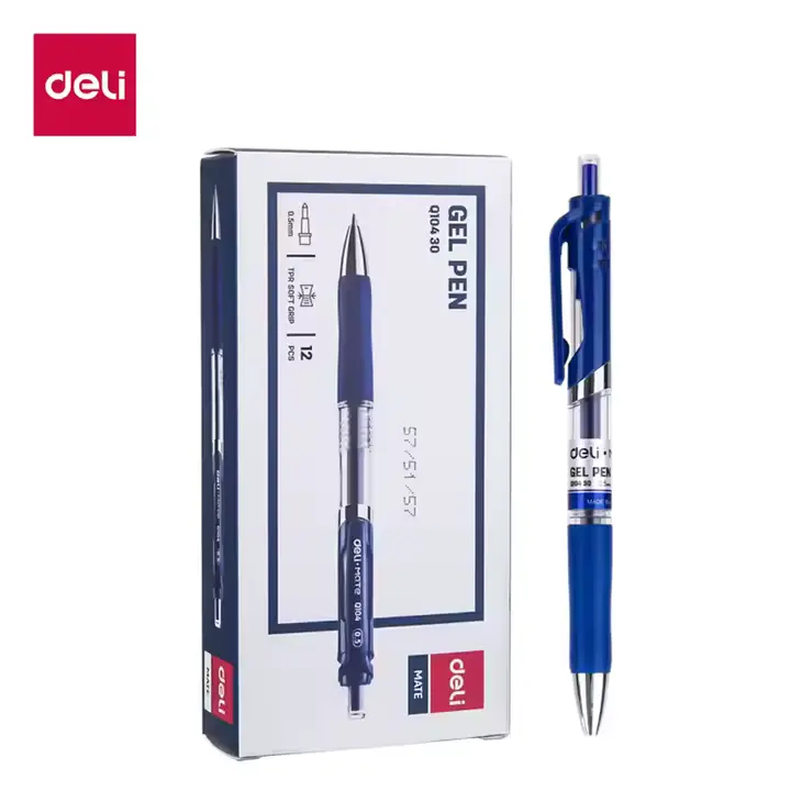 Deli Q10430 | Gel Pen 0.5mm Precision Writing