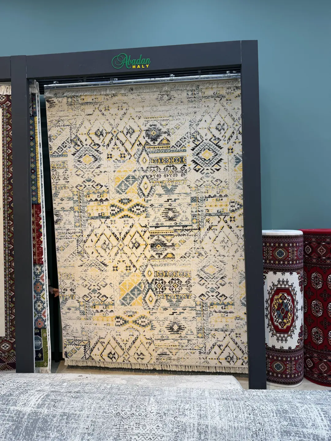 Abadan haly Nusay krem-sary 2.5x3 | Ковер износостойкий 2.5x3 м