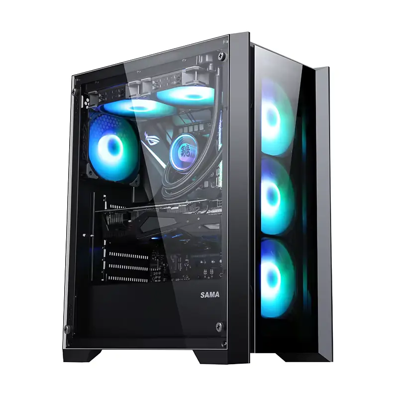 SAMA GZS-B SAP148 | Корпус для ПК черный сталь ATX/Micro-ATX