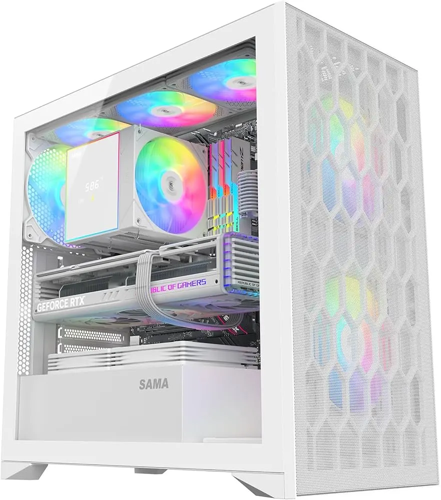 SAMA SAP153 | Корпус для ПК Белый Высокий воздушный поток ATX