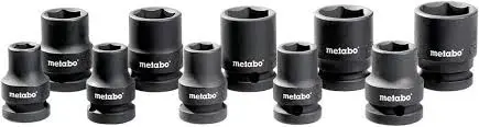 Ударопрочный набор торцевых ключей METABO 1/2", модель 628831000