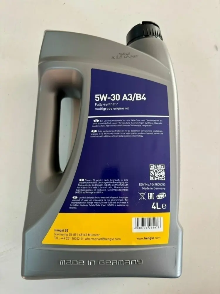 Моторное масло HENGST 5W-30 A3/B4 4л