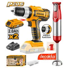 Ingco 20V toplum + 100W akkumulýatorly blender, COSLI22112 modeli