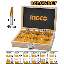 Ingco 12 bölekli frez toplumy 12mm AKRT1221