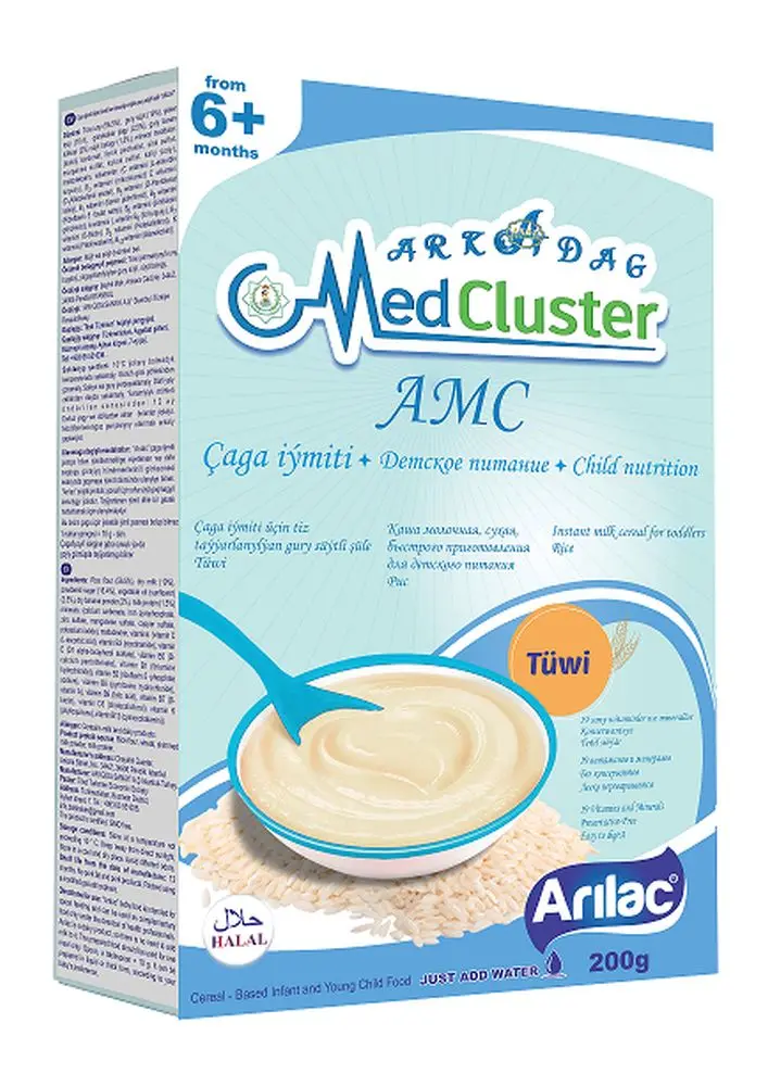 AMC 200GR tüwi göli – süýtli, Çaga iýimiti üçin