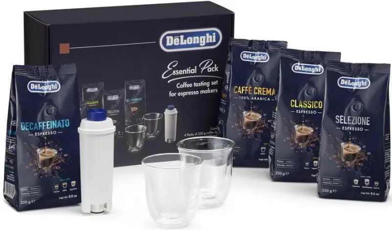 Дегустационный набор Delonghi: кофейные зерна премиум-класса и аксессуары