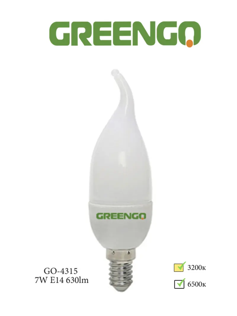 Greengo LED E14 GO-4315 | LED-лампа 4 Вт тёплый свет