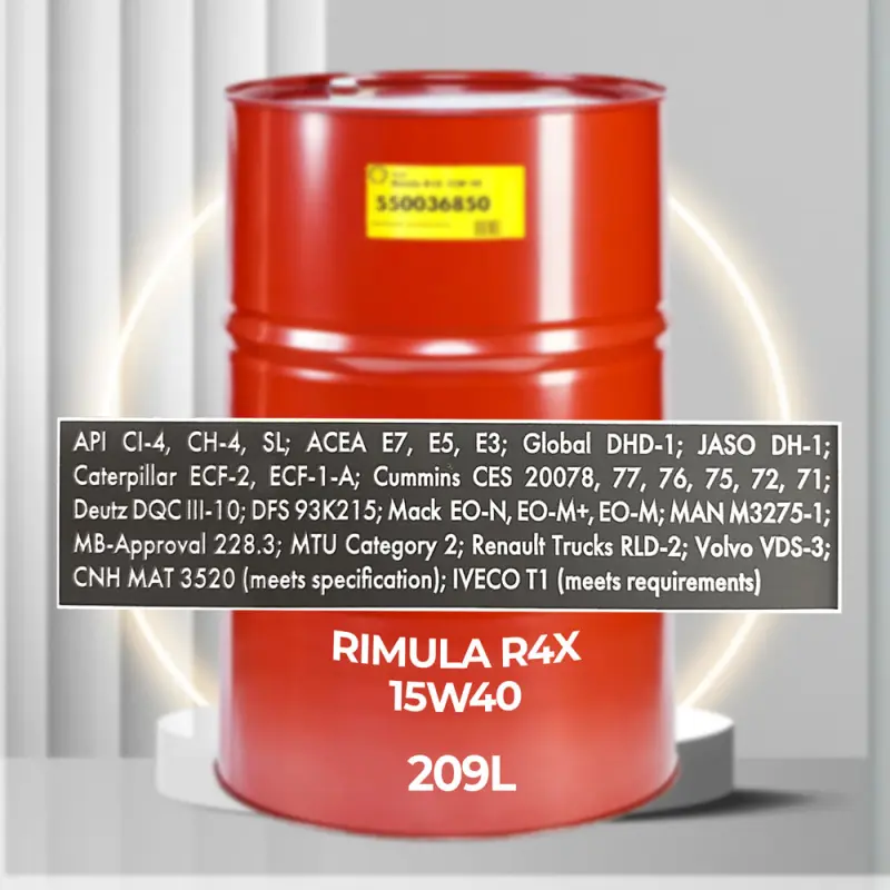 “Shell Rimula R4X 15w40 208L”: agyr dizel dwigateli ýagy